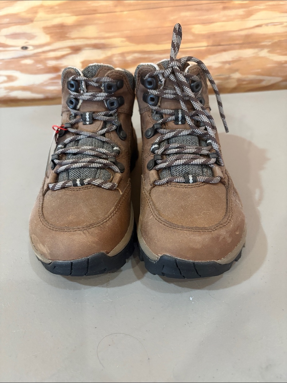 Rocky Brown Lace-Up Women's Hiking Boots with Black Outsoles